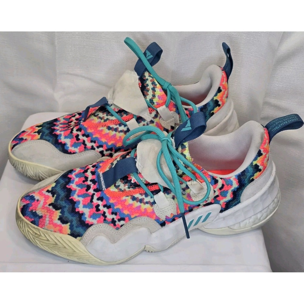 Adidas Trae‎ Young 1 Tie-Dye Athletic Shoes Sneakers GY0295 Men's - Sz 10